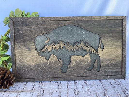 Bison Wall Plaque