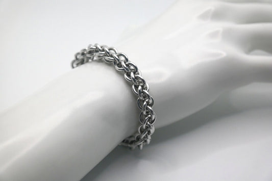 Silver JPL Chainmail Bracelet with Magnetic Clasp
